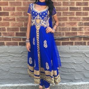 Royal blue shalwar